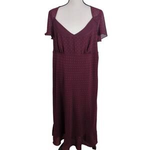 Lane Bryant Burgundy Maxi Dress